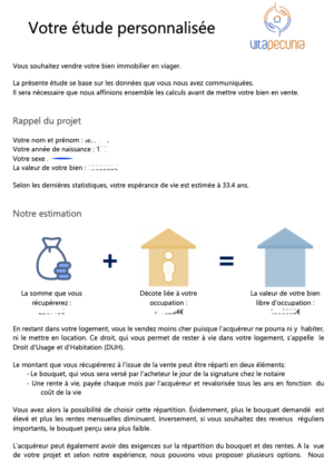 Estimation De Votre Vente En Viager